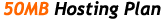 50MB Web hosting